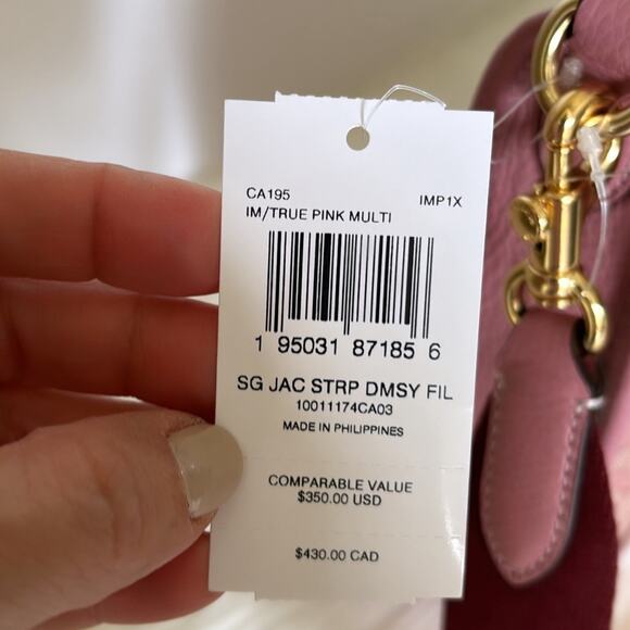 NWT Coach Dempsey File Bag In Signature Jacquard With Stripe And Coach Patch - Picture 11 of 11